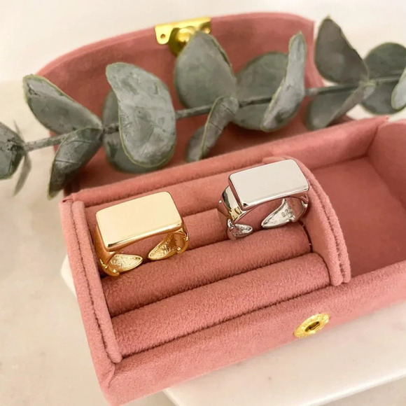 925 Sterling Silver Chunky Bar Ring Statement Ring Thick Ring - Picture 3 of 7